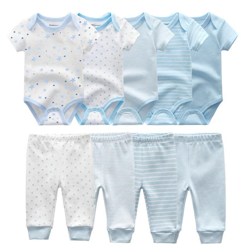 Solid Bodysuits Pants Baby Boy Clothes Clothing Sets 0-12M Unisex Newborn Baby Pajamas Romper Jumpsuit For Boys and Girls Kids