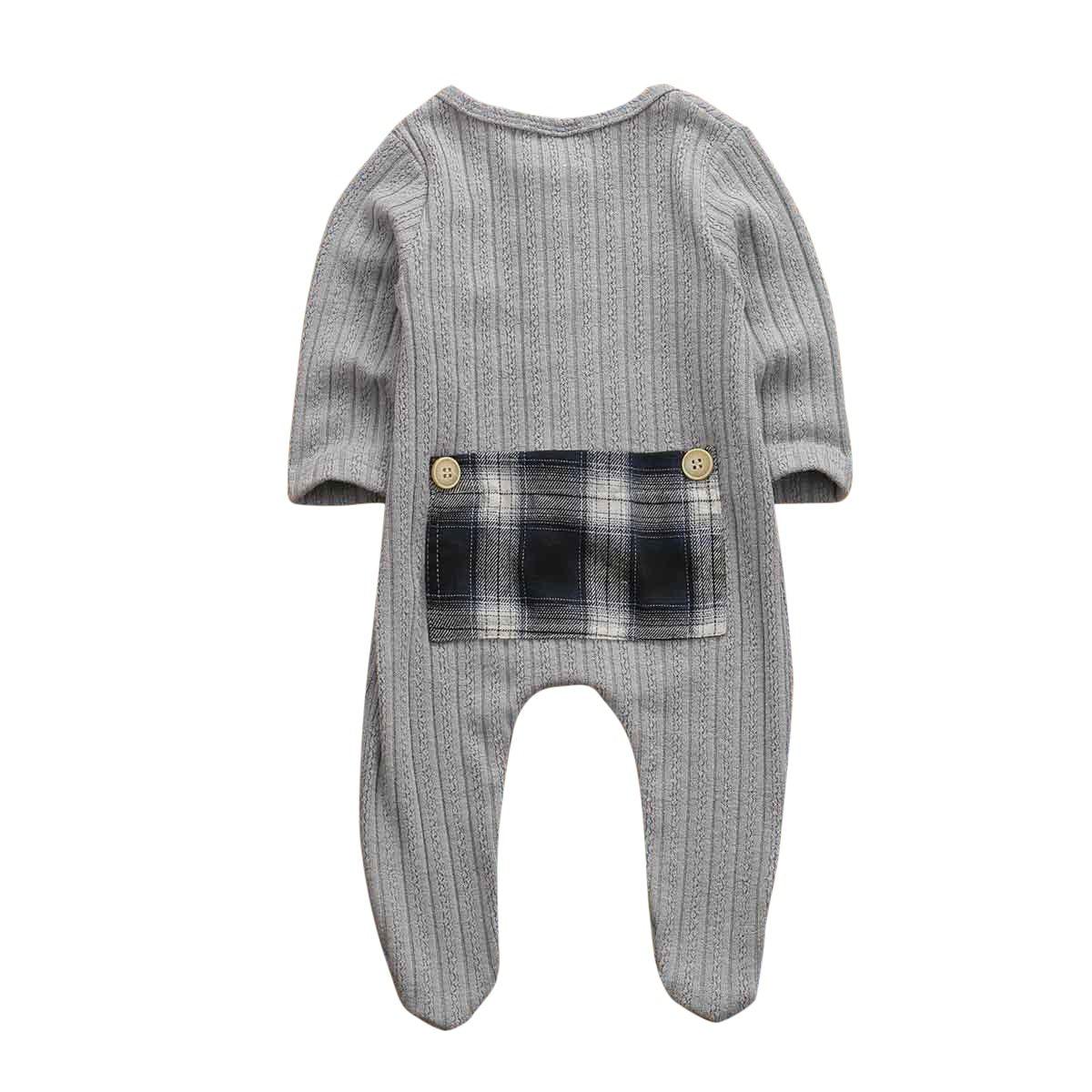 Newborn Baby Boy Girl Long Sleeve Cotton Romper Jumpsuit Playsuit One Pieces Baby Clothes 0-9M In Famous Holidays Pajamas Style