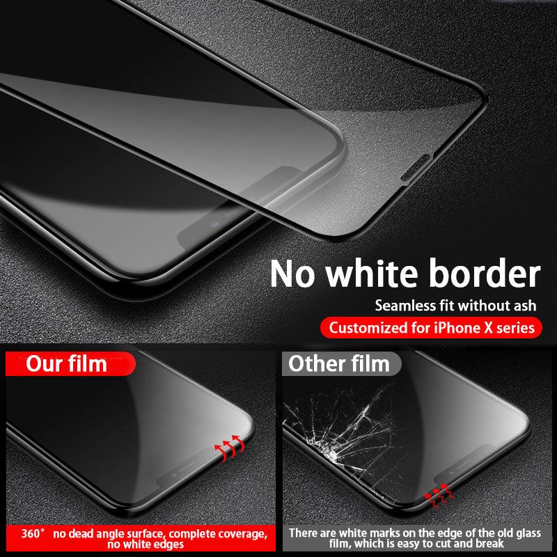 3pcs Full Cover Protective Glass On For Iphone 11 12 13 Pro Max Tempered Glass Film Iphone X Xr Xs Screen Protector Curved Edge Anti Scratch Bubble Free Smooth Tempered Glass Screen Protector