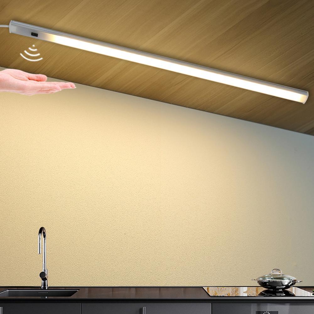 STEVVEX USB Powered Smart LED Kitchen Light with Hand Sweep Sensor Lamp High Brightness Back light for Cabinet Wardrobes Drawer .