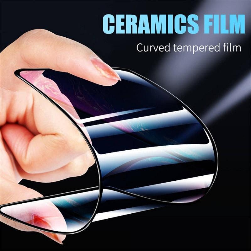 Full Cover Ceramics Screen Protector Explosion-proof Soft Film For iPhone 12 Mini 11 Pro XS Max XR X 8 7 6S Plus SE2 Soft Glass Tempered Glass Screen Protector Compatible iPhone