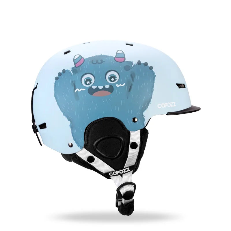 Kids Ski Helmet Cartoons Integrally Molded Safety