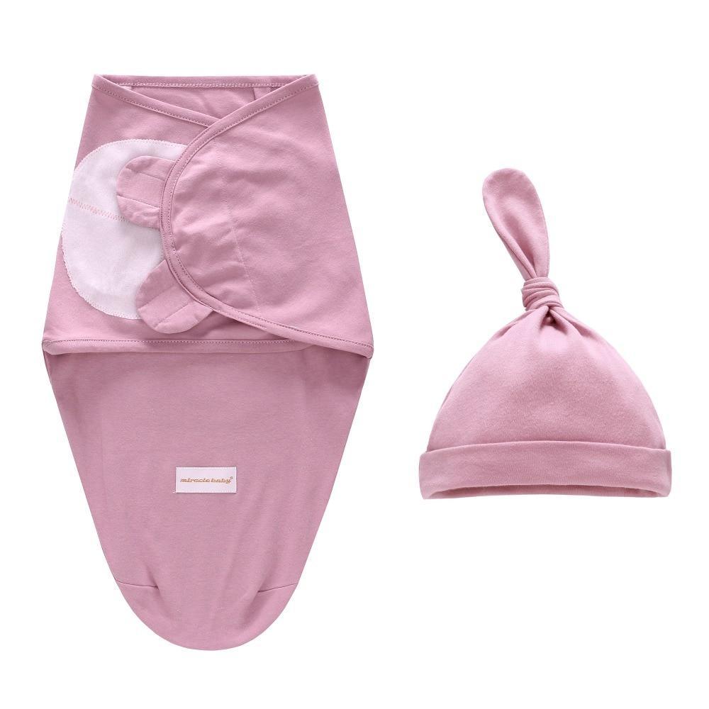 Baby Swaddle Blanket With Cap For Newborn Wrap Cotton Swaddling Bag Baby Envelope Sleep sack Blanket .