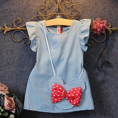 Children's Wear Dress Girls Dresses For Party and Wedding with 100% Cotton Striped Lapel Fly Sleeves