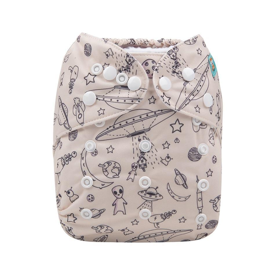 Baby One Size Fits All Reusable Baby Cloth Diaper with Microfiber Insert Diaper For Baby Boys and Baby Girls In Modern New Printed Design