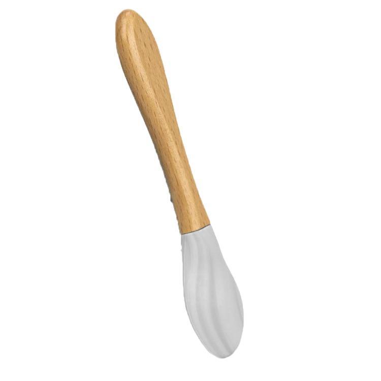 2PCS Bamboo Training Spoons Organic Soft Baby Feeding Silicone Tip Spoon Scoop Easy Grip Handle Toddlers Infant Gifts For Parents And Baby Boys Or Girls