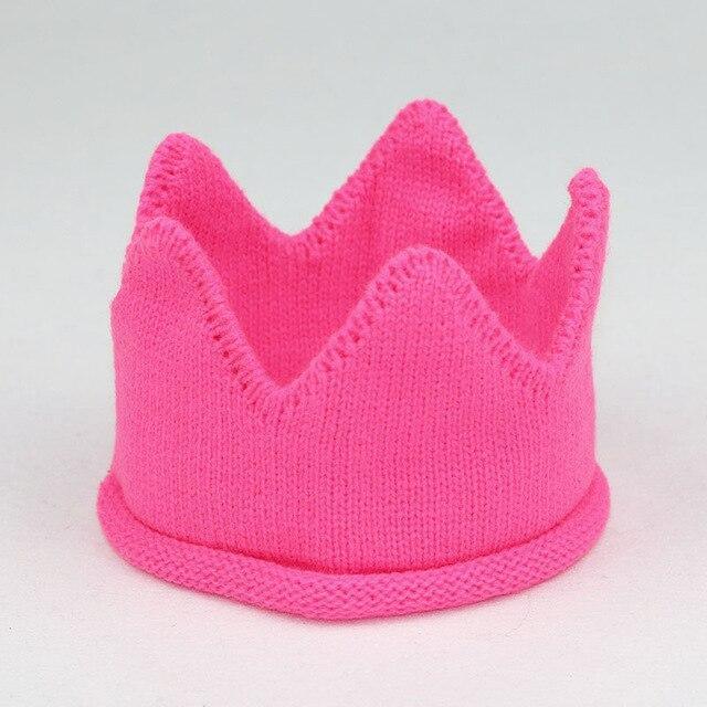Modern Luxury New Trend Baby Hat Girls and Boys Crown Knitted Cap Toddler Empty Top Hats Newborn Design Woolen Yarn Bonnet For Kids