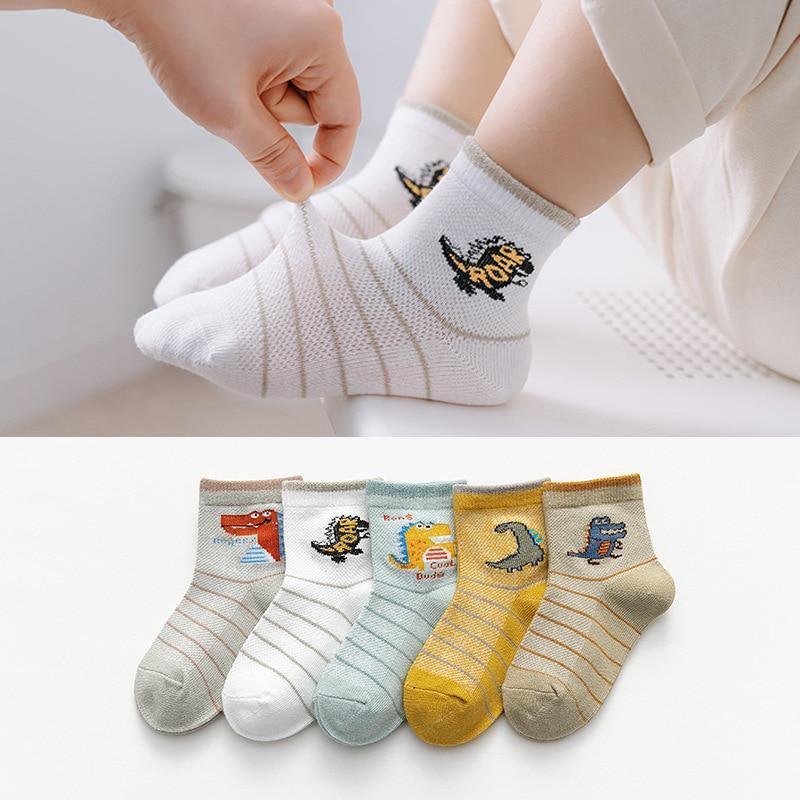 5 Pairs Kids Socks Striped Sock for Children Fashion Sports Elastic Socks Spring Autumn Summer Breathable Soft Socks For Kids