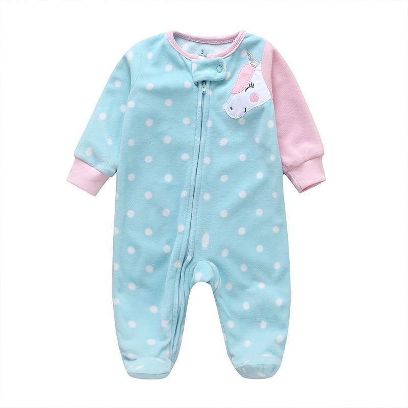 Modern Cartoon Unicorn Baby Girl Jumpsuit Footies Romper For Newborn Boy and Girls In Trend Design