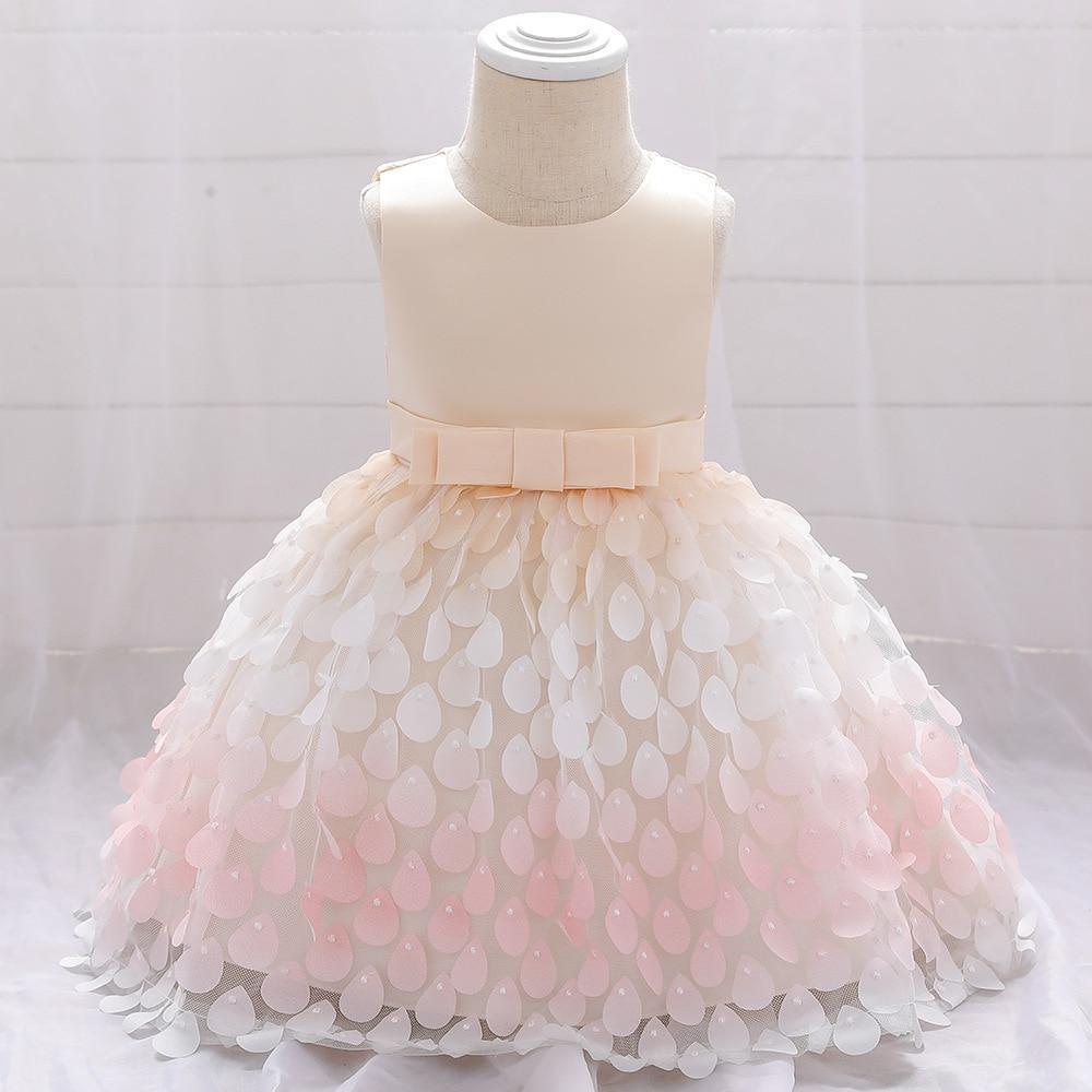 Newborn Baby Girls Clothes Christmas Princess Dress Lace Colorful Sequins Girls Wedding Party Ball Gown
