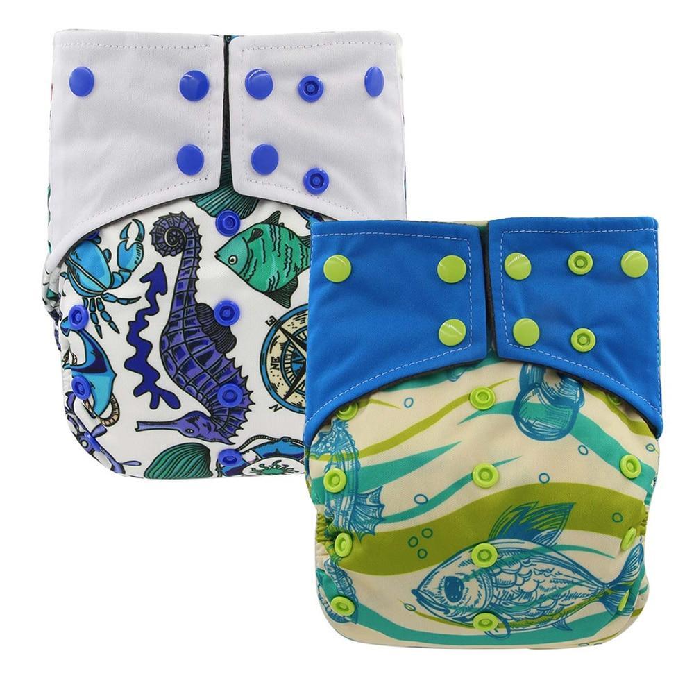 All-In-One Cloth Diaper for Baby Bamboo Charcoal Eco-friendly Baby Cloth Diaper