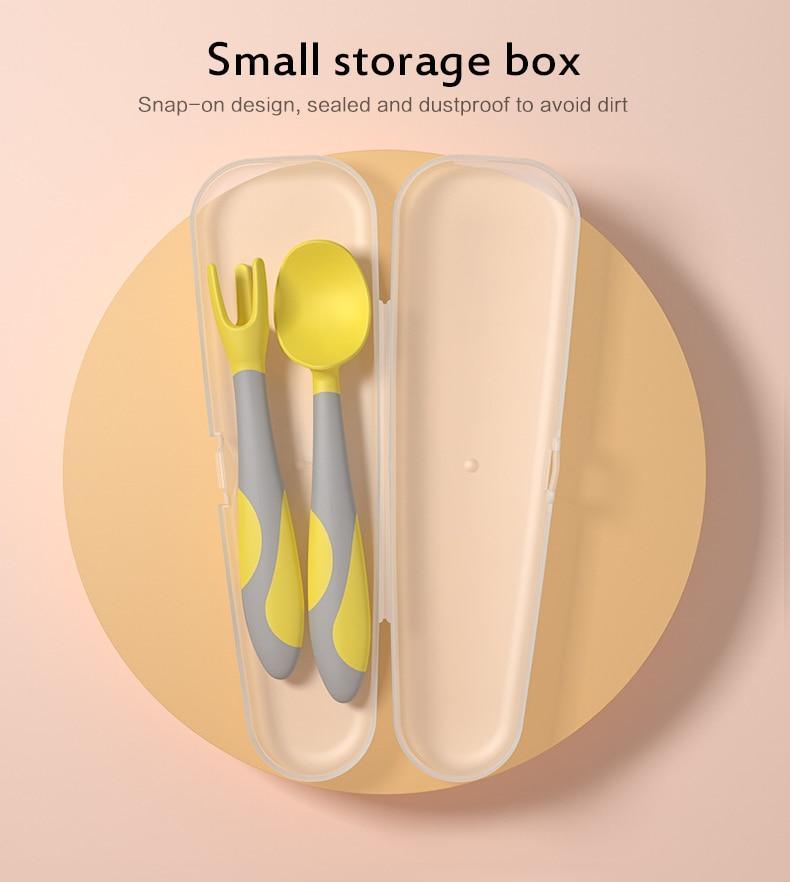 Unique Spoon For Baby Set Food Silicone Gel Spoon Baby Learn To Eat Training Bendable Soft Spoon Children Tableware