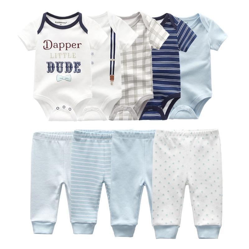 Solid Bodysuits Pants Baby Boy Clothes Clothing Sets 0-12M Unisex Newborn Baby Pajamas Romper Jumpsuit For Boys and Girls Kids