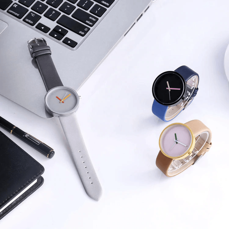 Modern Women Watch Gray Contrast Quartz Watch For Watch Lovers Unisex Casual Modern Style