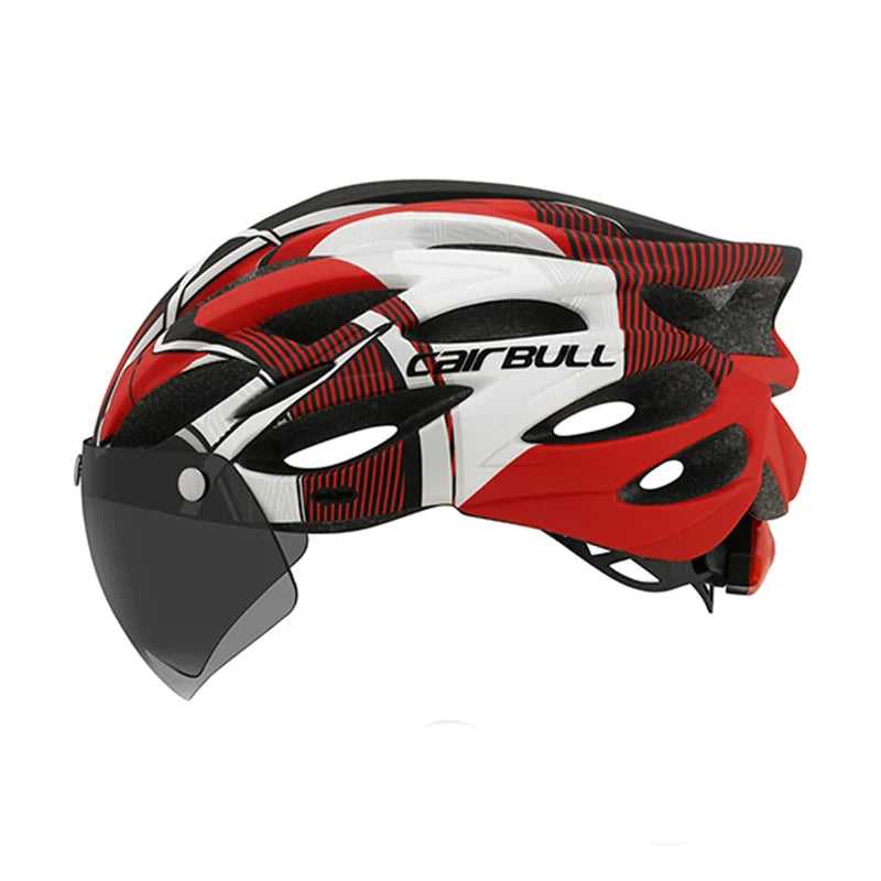 Visored Bike Helmet with LED Light