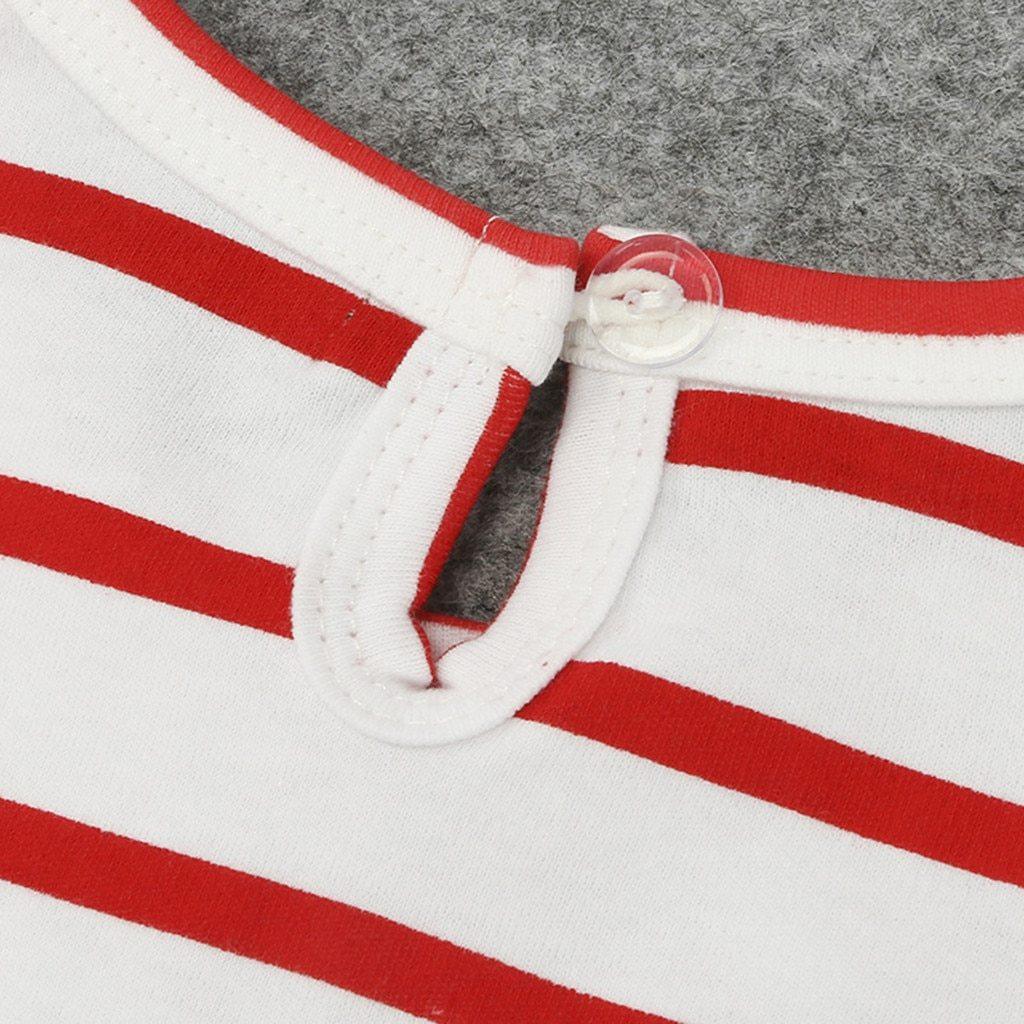 Baby Girl Princess Dress Toddler Kids Stripe Christmas Cartoon Deer Outfits Unique Design