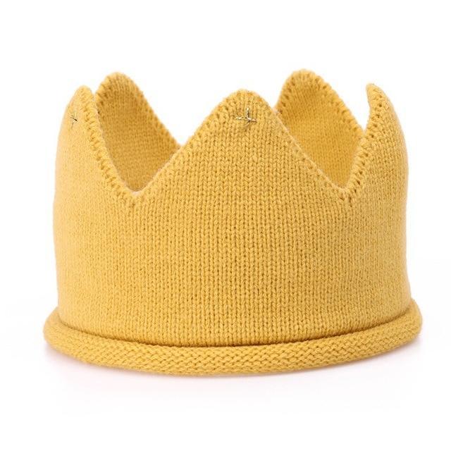 Modern Luxury New Trend Baby Hat Girls and Boys Crown Knitted Cap Toddler Empty Top Hats Newborn Design Woolen Yarn Bonnet For Kids