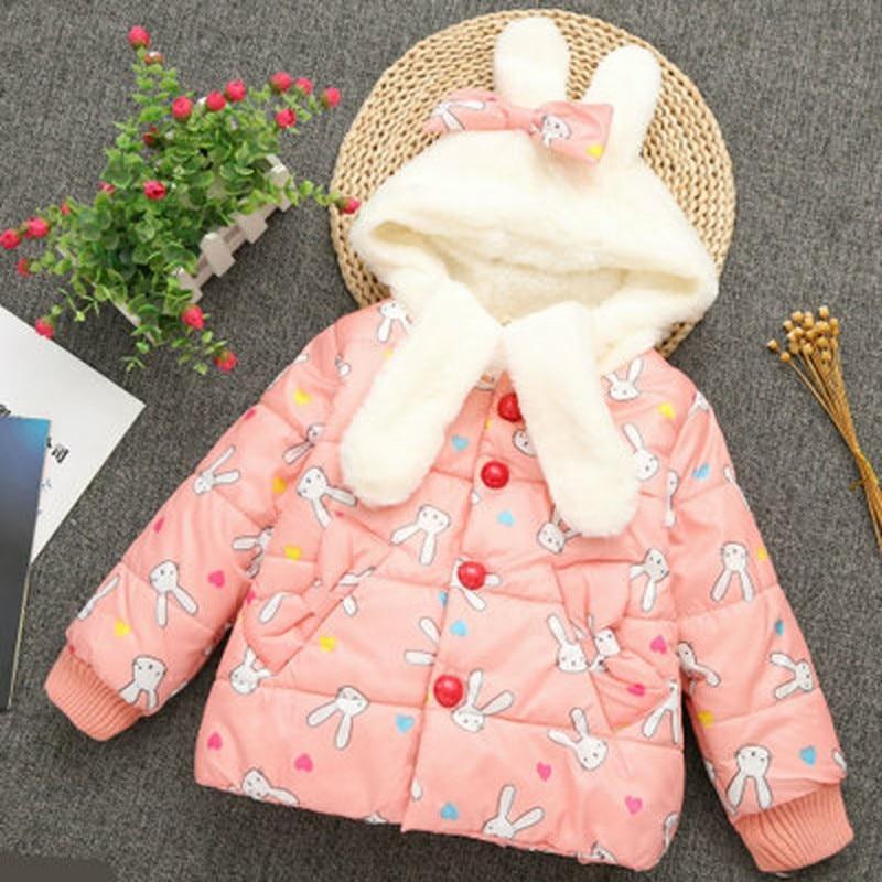 Luxury Newborn Children Plus Cute Hooded Cotton Jacket Infant Clothing for Baby Girls In Elegant Colorful Design For Winter