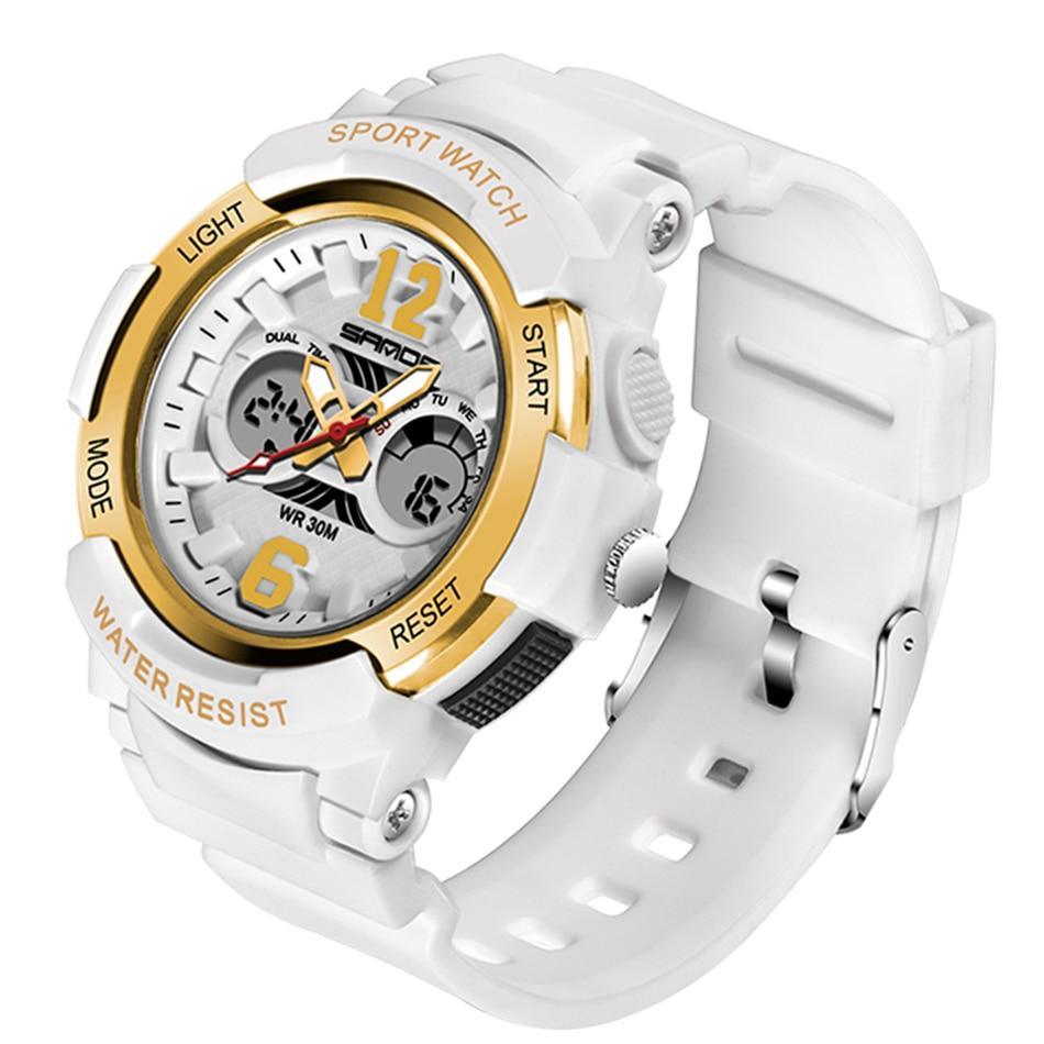 Fashion New Women Sports Waterproof 50m Watch With Digital LED Ladies Shock Display in Military Electronic Army Style