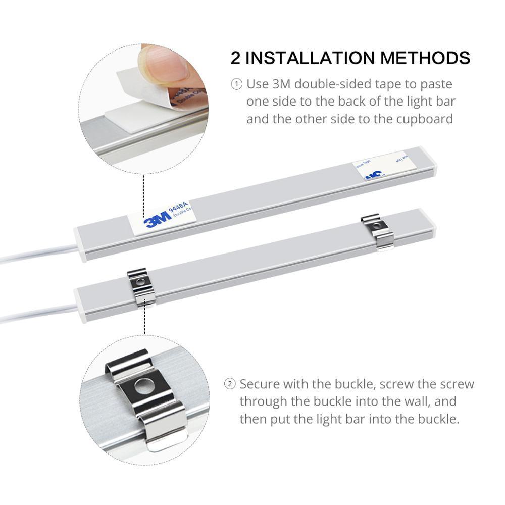 STEVVEX USB Powered Smart LED Kitchen Light with Hand Sweep Sensor Lamp High Brightness Back light for Cabinet Wardrobes Drawer .