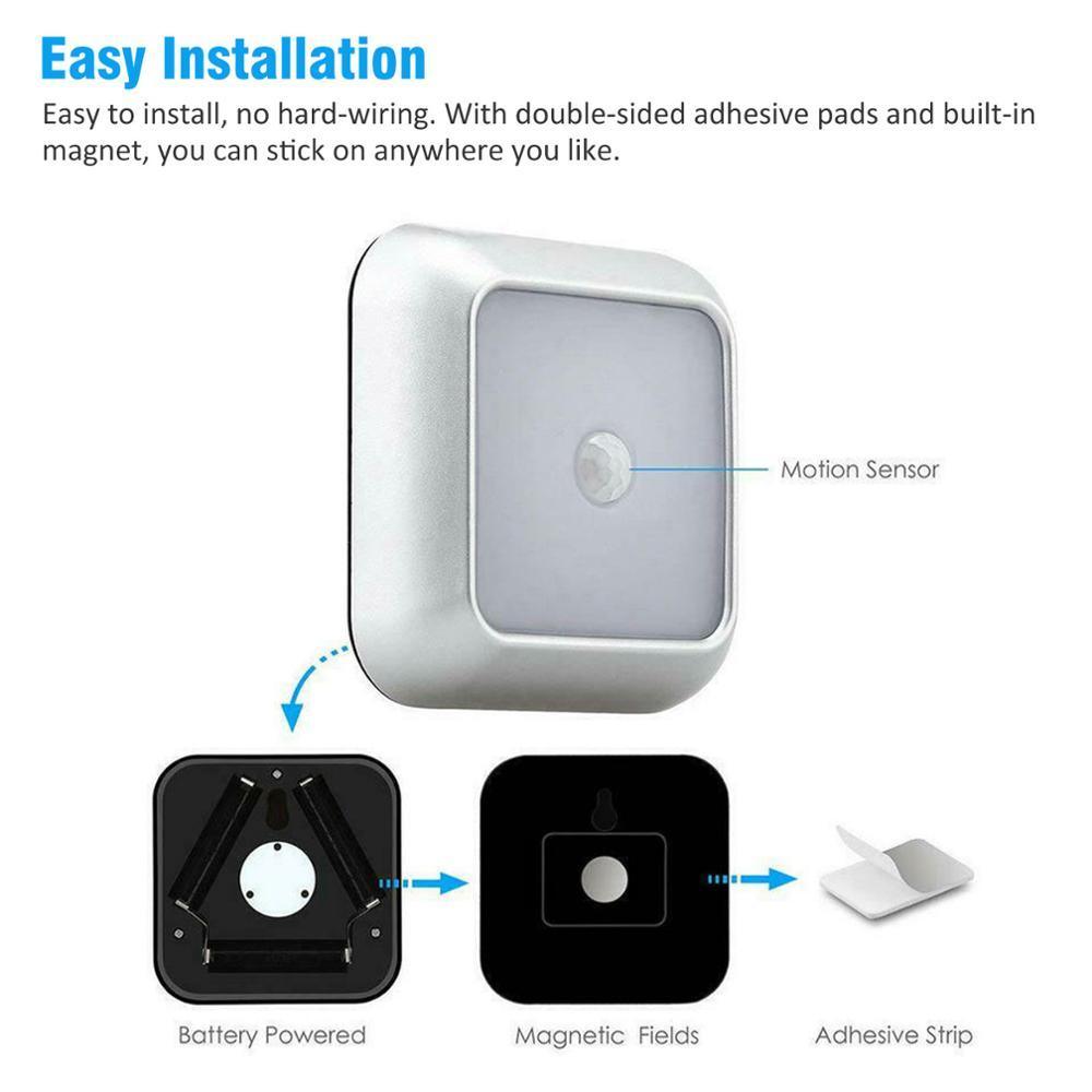STEVVEX Wireless LED Pair Lamps with Motion sensor night lights lamp bedroom water closet Cabinet Corridor Stairwell Entrance battery lights