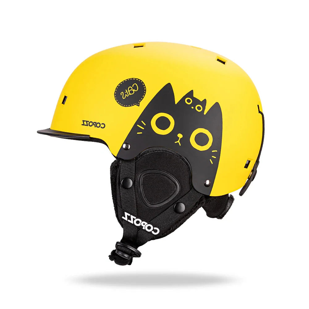 Kids Ski Helmet Cartoons Integrally Molded Safety