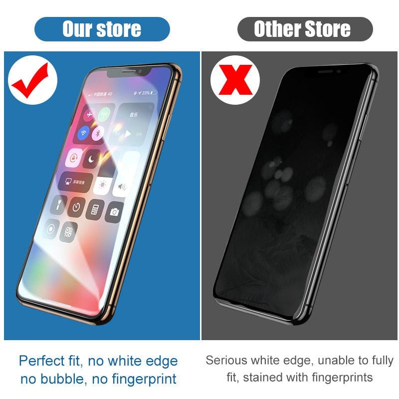 3PCS Transparent Protective Glass For iPhone 13 12 11 X XS Max Mini XR Tempered Glass For iPhone 7 8 6 Plus SE Screen Protector Scratch Resistant Screen Guard 9H Hardness Screen Protector