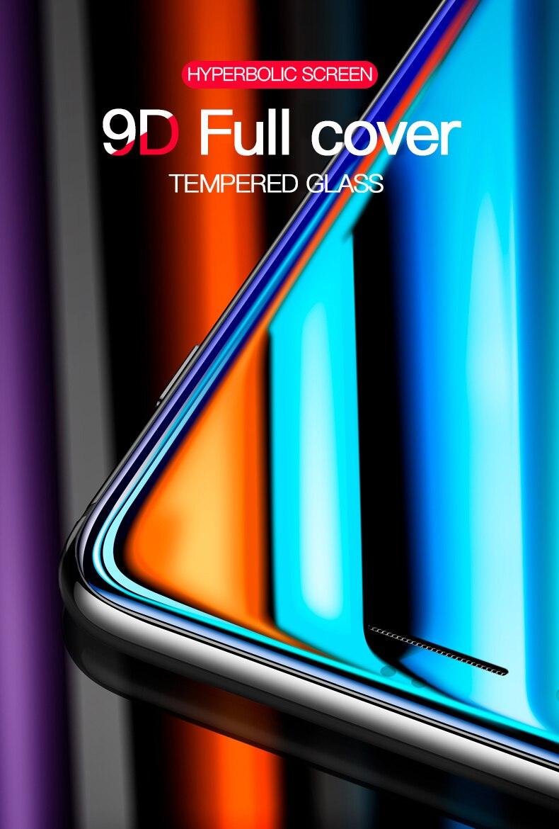 Curved Edge Tempered Glass For iPhone 12 11 Pro Xr X Xs Max Screen Protector For iPhone 6 6s 7 8 Plus SE 2020 Protective Film Real Premium Tempered Glass Film Screen Protector for Iphone