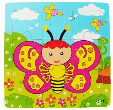 1 Pcs Animal Wooden Puzzles For Children In Wooden 3D Mosaic Puzzles Kids Educational Toys Design For Baby Birthday Gifts