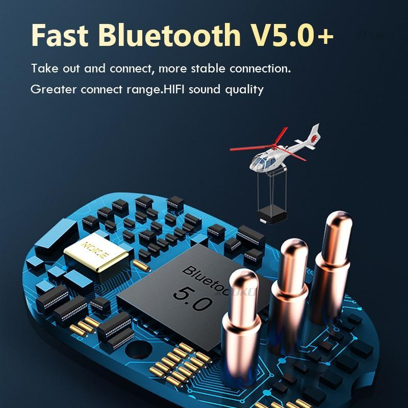 STEVVEX Wireless Headphones Bluetooth Earphones 5.0 with Mic Sports Waterproof Headsets Touch Control Mini In-ear Music Earbuds