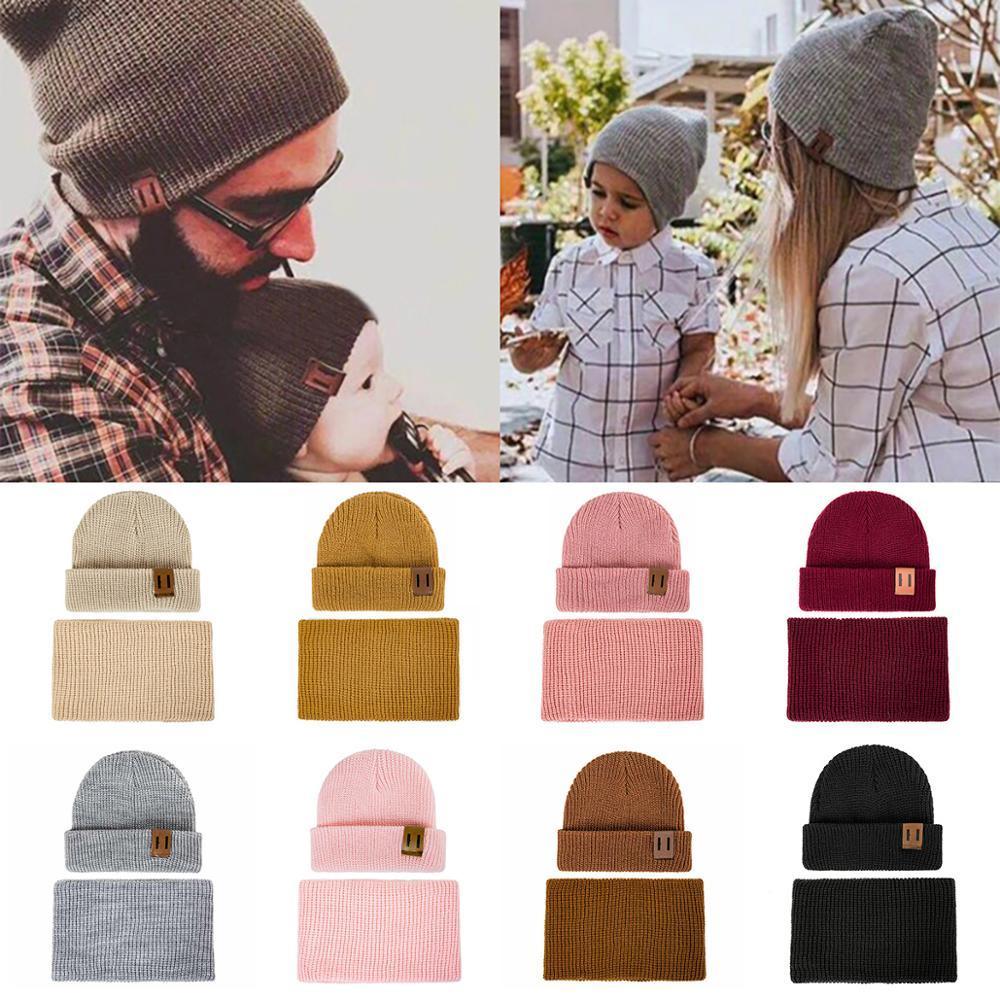 Modern Baby Set Hat Cap and Scrif And Snood Warm Hat Scarf Caps Scarves Knit Hats For Kids