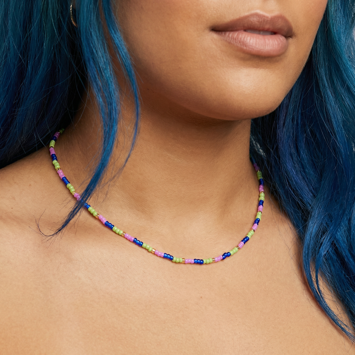 HBD Colorful Beaded Necklace | Giftable Birthday Party Necklace | 8"