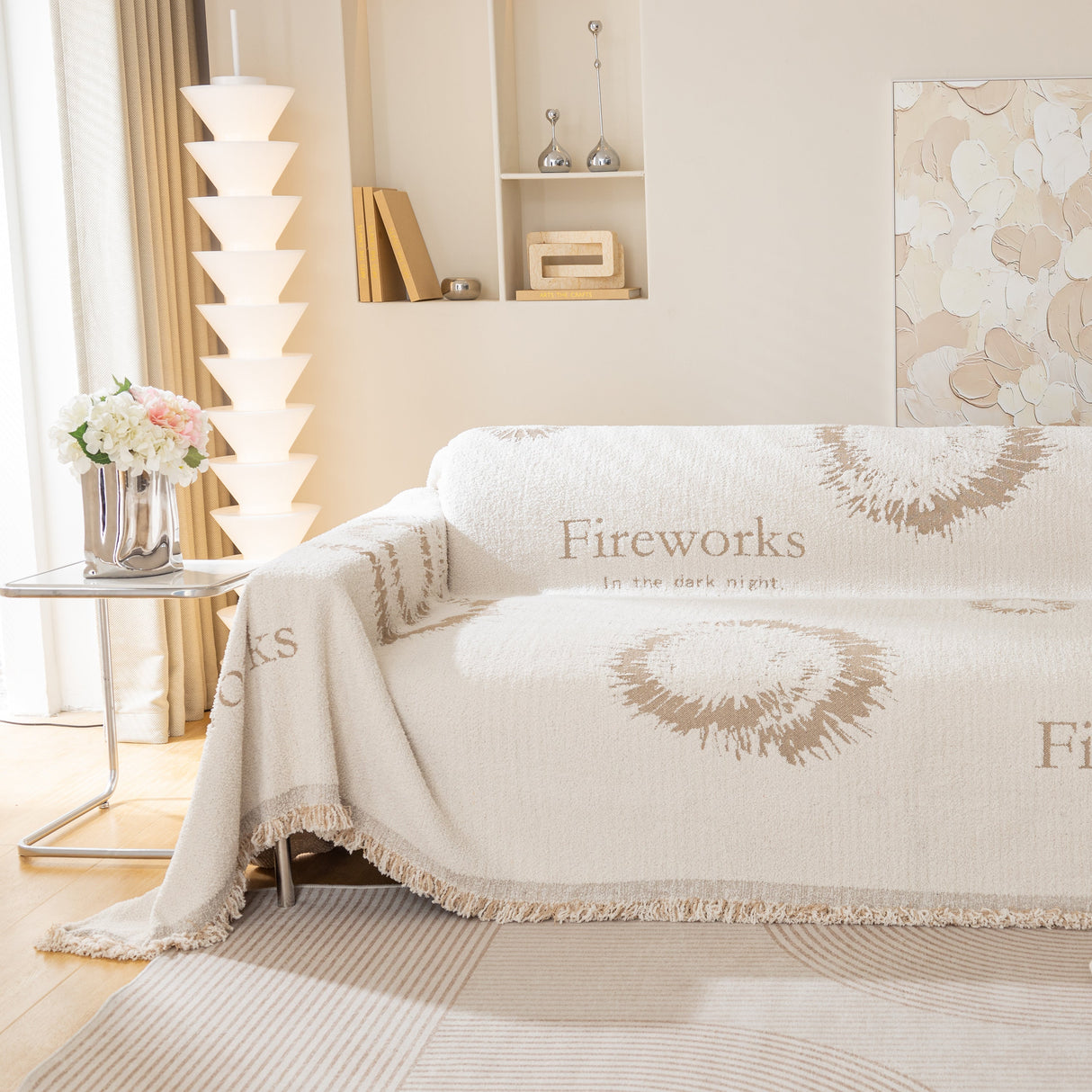 Fireworks Reversible Couch Cover Blankets Furniture Covers Washable Sectional Couch Covers