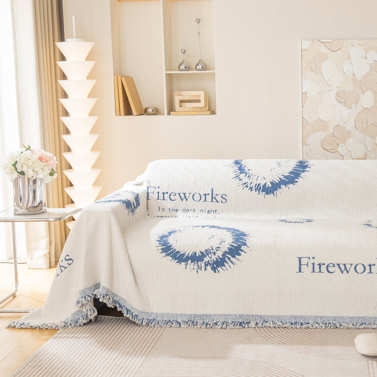 Fireworks Reversible Couch Cover Blankets Furniture Covers Washable Sectional Couch Covers