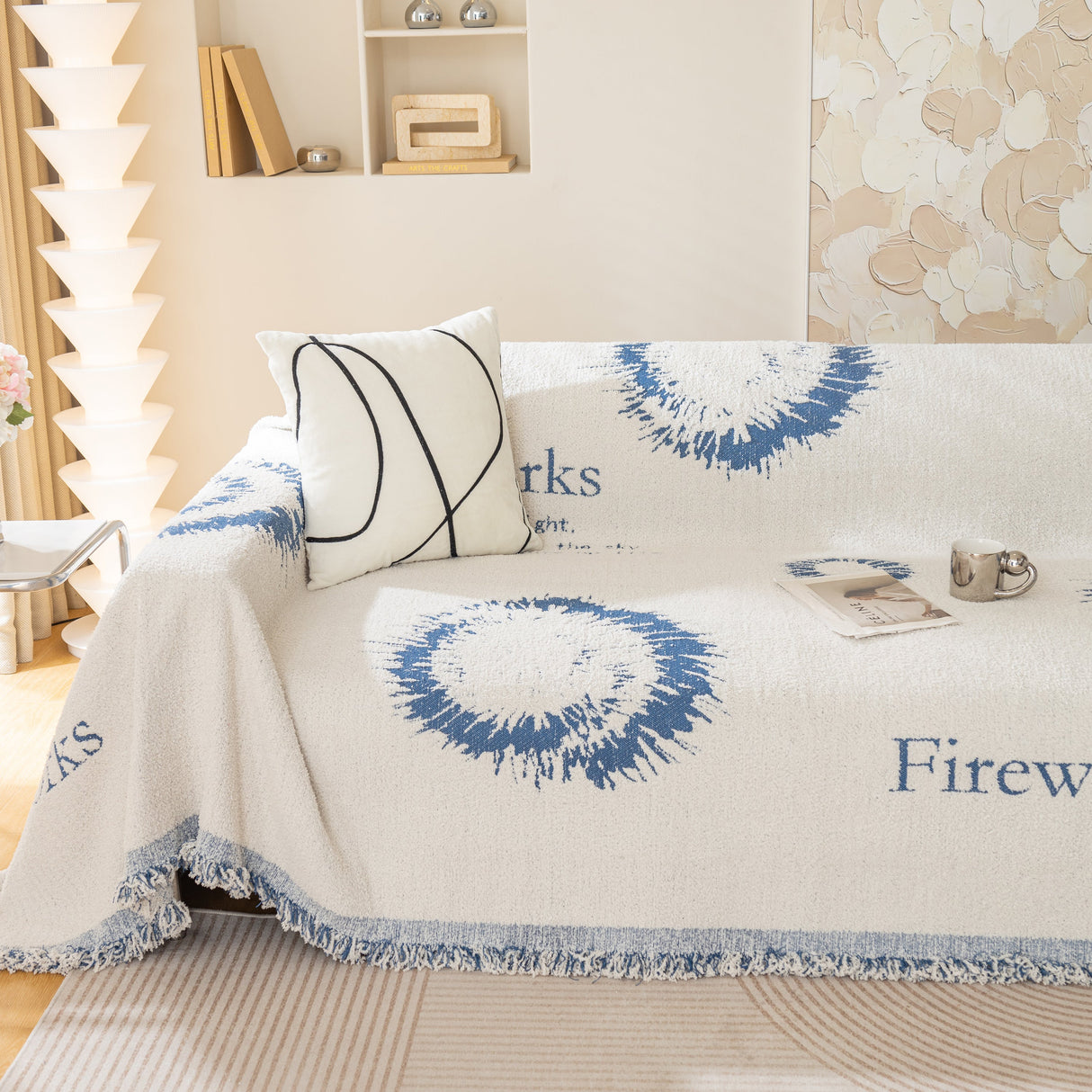 Fireworks Reversible Couch Cover Blankets Furniture Covers Washable Sectional Couch Covers