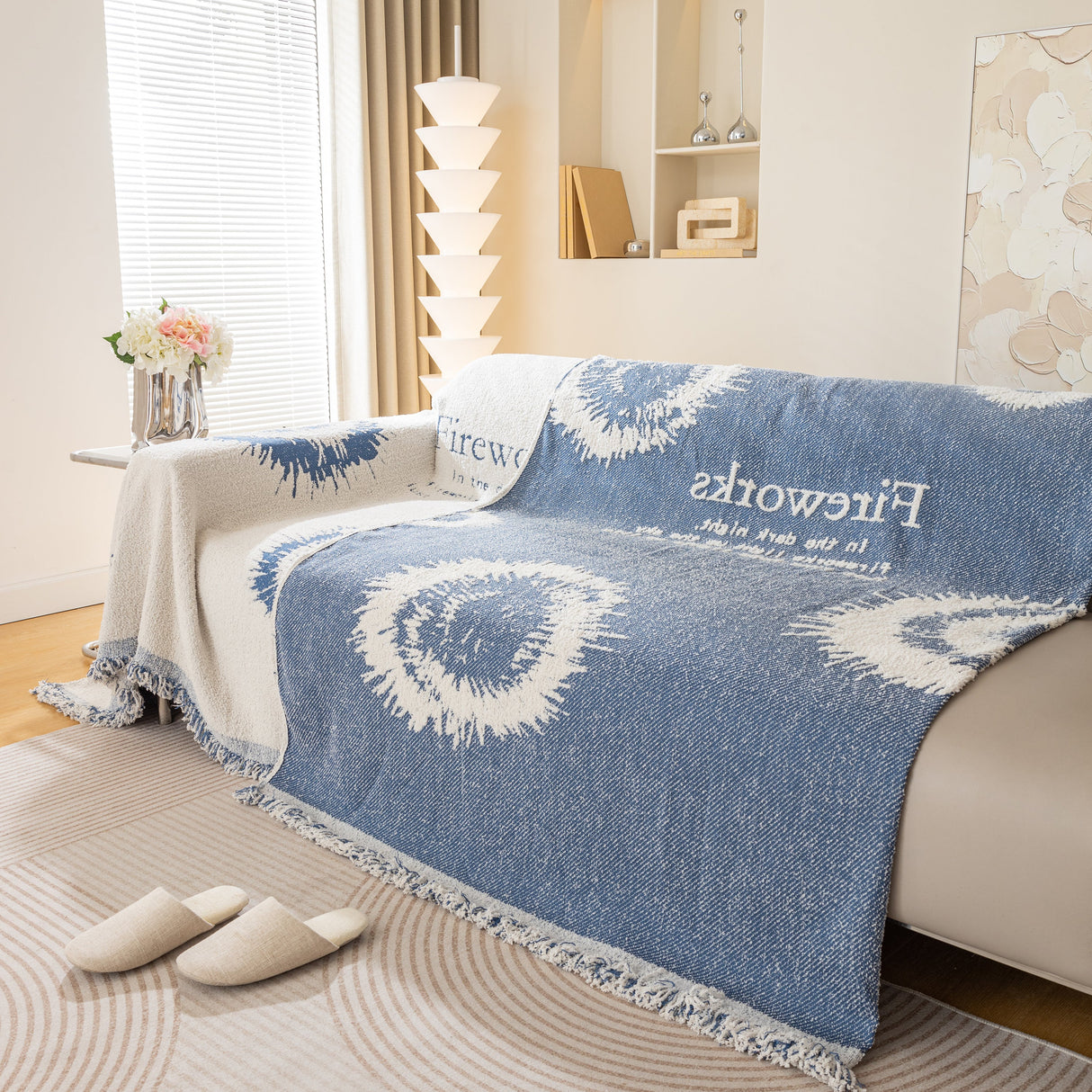 Fireworks Reversible Couch Cover Blankets Furniture Covers Washable Sectional Couch Covers