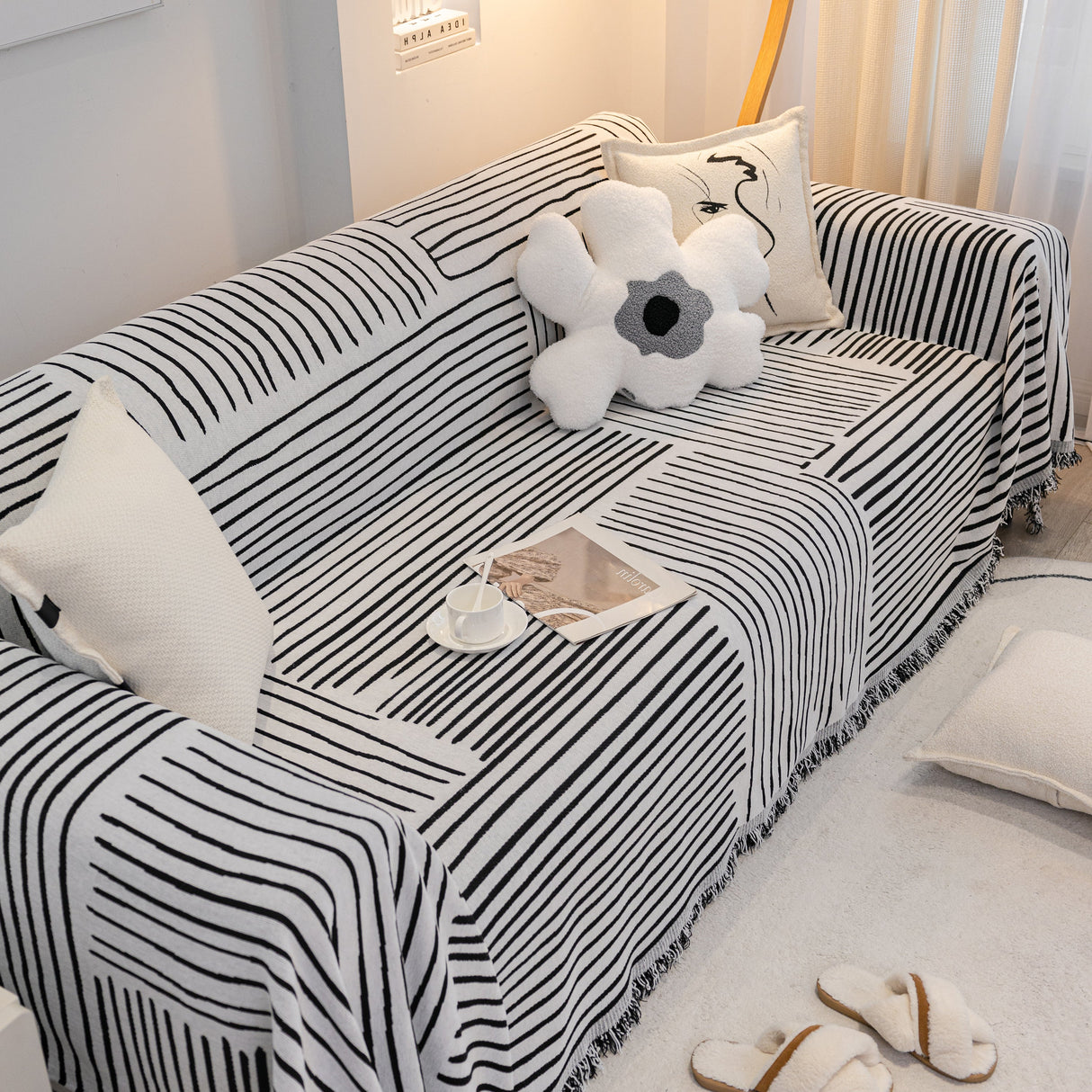 Furniture Pet Protector Couch Cover Throws for Sectional Couch, Couch Cover for Most Shape Sofas