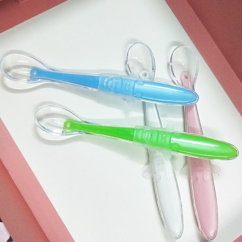 Baby Full Silicone Soft Training Spoon Children Tableware Perfect Gift For Parents Baby Boys Or Girls Unique Design