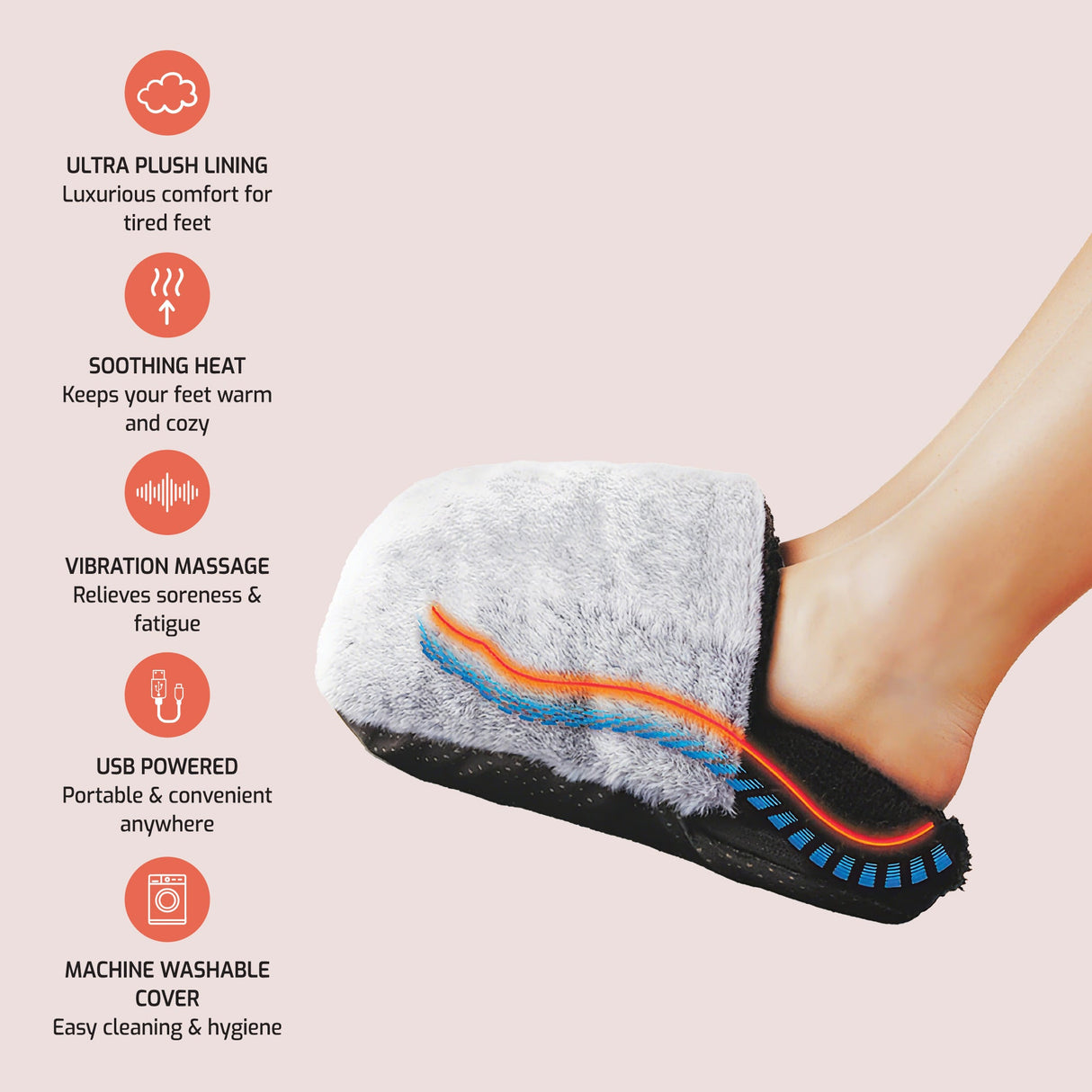 Ultra Plush Heated Foot Warmer & Massager – Cozy Relief Anytime, Anywhere by Pursonic