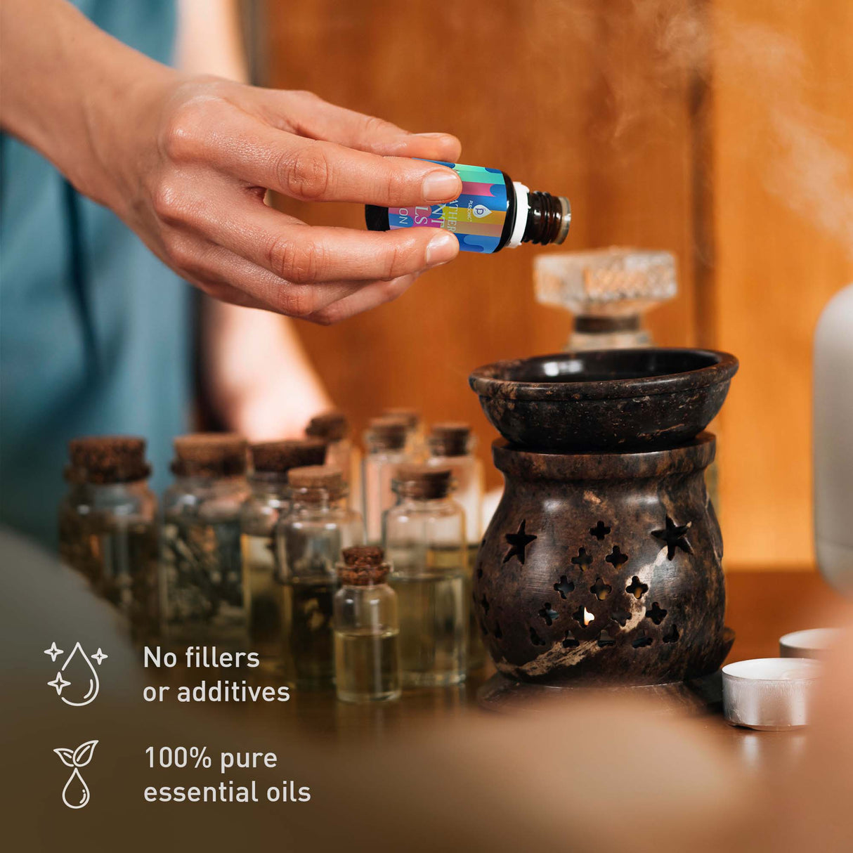 Himalayan Salt Diffuser & 14 Pack Essential Oils Set by Pursonic