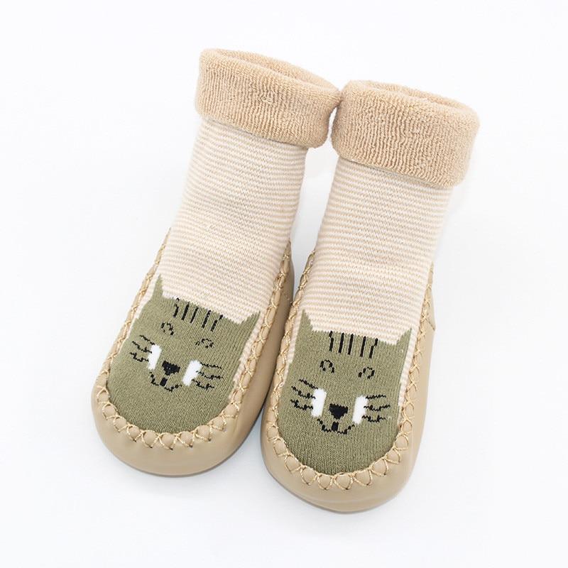 Baby Warm Stretchy Booties Sock With Rubber Soles For Newborn Baby Girl And Boy Socks Slipper