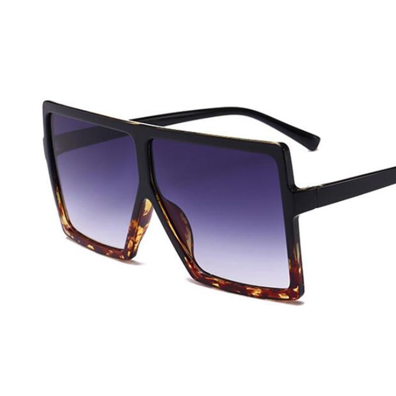 Oversized Luxury Trend New Woman Sunglasses With Black Fashion Square Glasses And Big Frame Sunglasses In Modern Glasses Famous Style