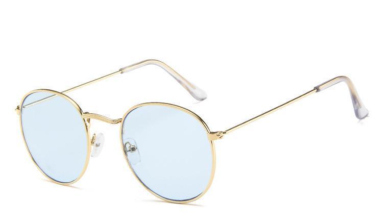 Famous Retro Popular Oval Luxury Round Vintage Woman and Man Sunglasses Brand Designer Oculos De Sol With UV400 protection