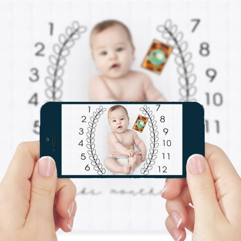 Cartoon Pattern Baby Photo Props Background Blankets Play Mats Backdrop Cloth Calendar Photo Accessories Blanket For Baby