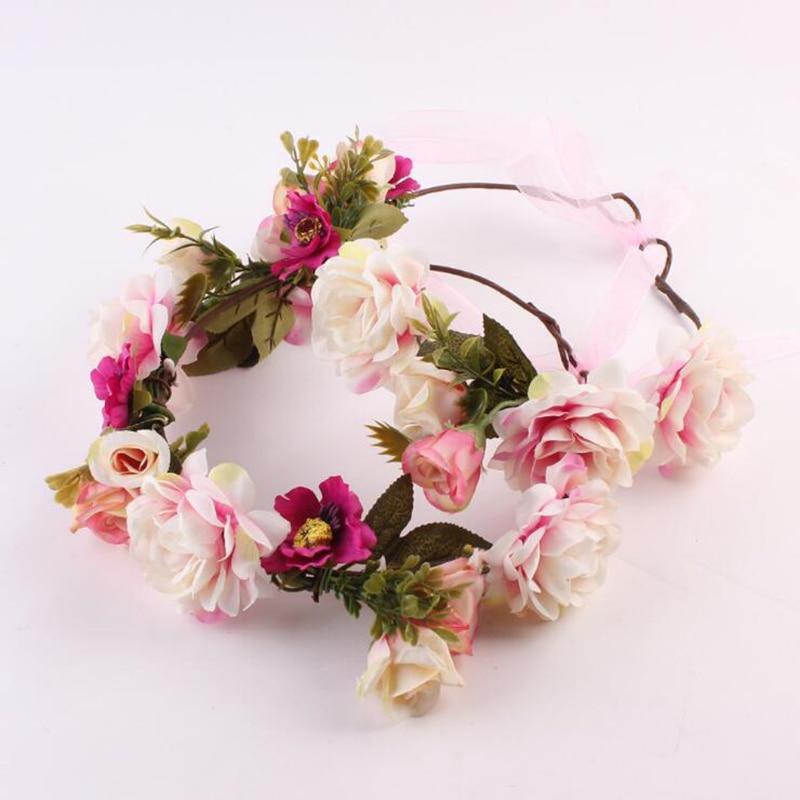 Modern Flower Headband Newborn Matching Flower Crown for Mother Kids Hair Band Accessories