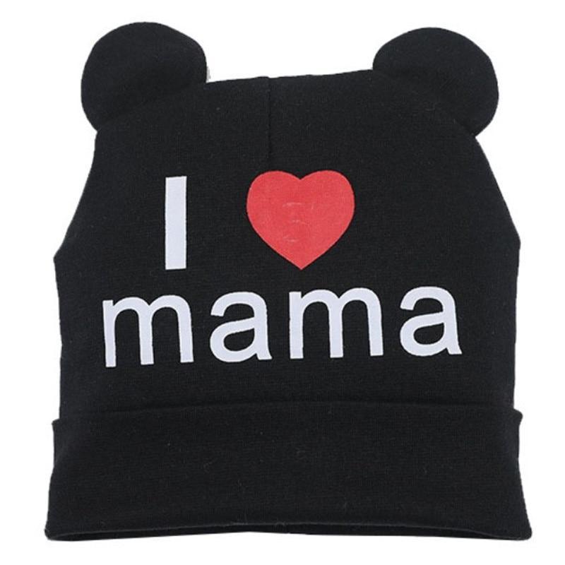 Modern Baby Hat Cute Ear Cotton Girls Cap Scarf Infant Hats Finger love Kids Boys Knitted Cap Winter hat I love mama/pap Cap