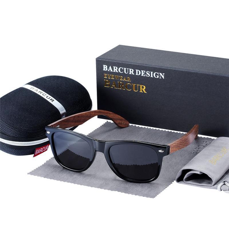 High Quality Bamboo Handmade Walnut Sunglasses For Men and Women with Anti-Reflect Mirror Sunglasses With UV400 Protection