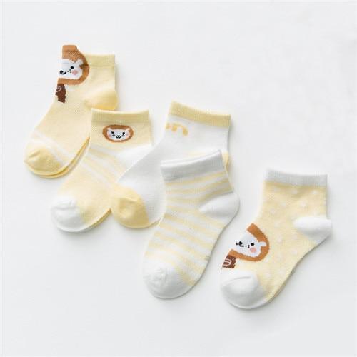 5 Pairs Infant Mesh Thin Cotton Socks For Newborn Baby Girls And Boy Clothes Accessories