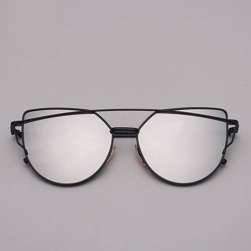 NEW Stevvex Designer Cat eye Sunglasses For Women and Ladies in Vintage Metal Reflective Glasse Mirror Retro Oculos De Sol Gafas Style With UV 400 Protection