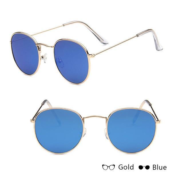 Leon Elegant Unisex Woman and Man Classic Round Sunglasses Designer Glasses Lady Round Luxury Retro Sunglasses With Vintage Mirror Oculos De Sol Gafas